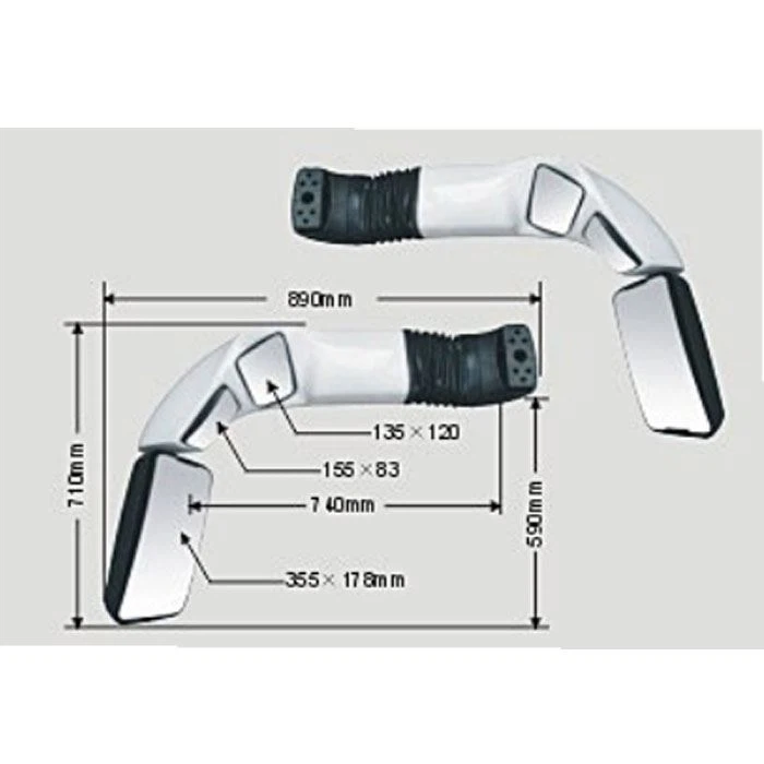Bus side mirror size chart Bus side mirror size chart