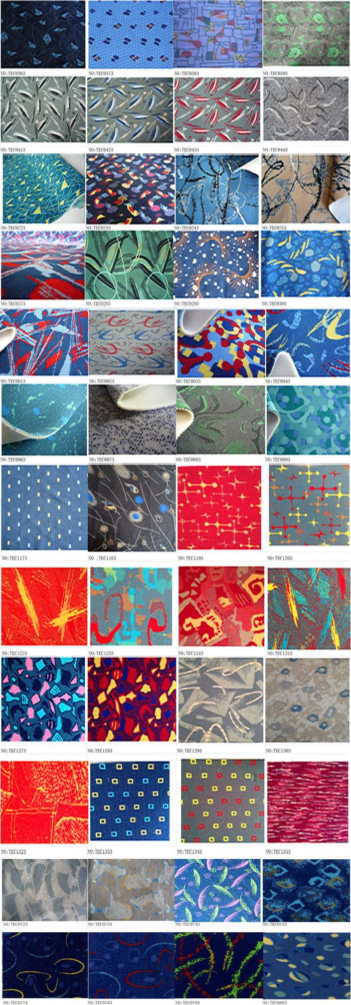 Jacquard textile composite fabric suitable for bus seats and train seats Jacquard textile composite fabric suitable for bus seats and train seats
