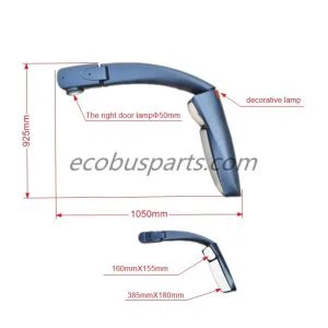 Espejo de visión lateral para el autobús de Yutong